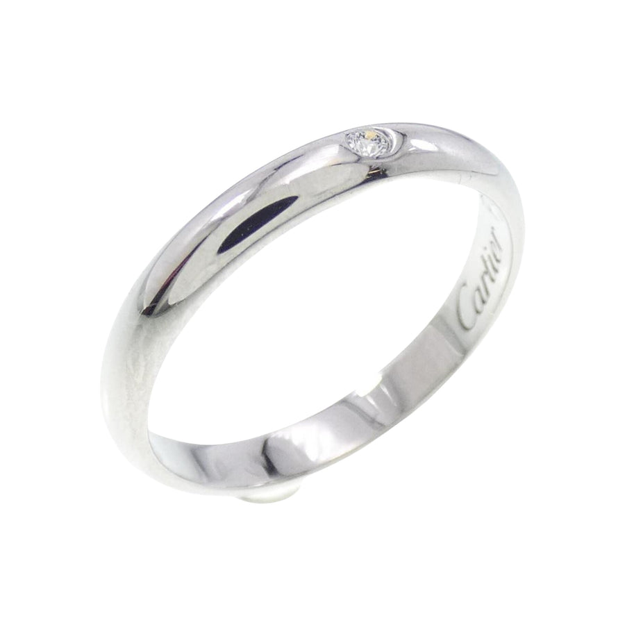Cartier Platinum Diamond Ring with Polished Finish