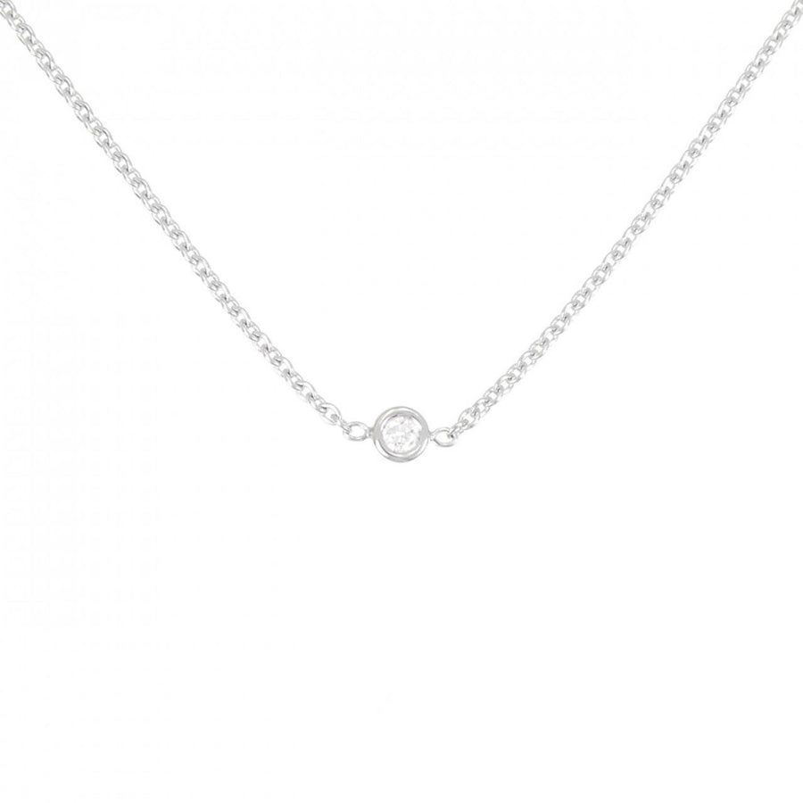 Dior White Gold Necklace with Subtle Detailing and Polished Finish