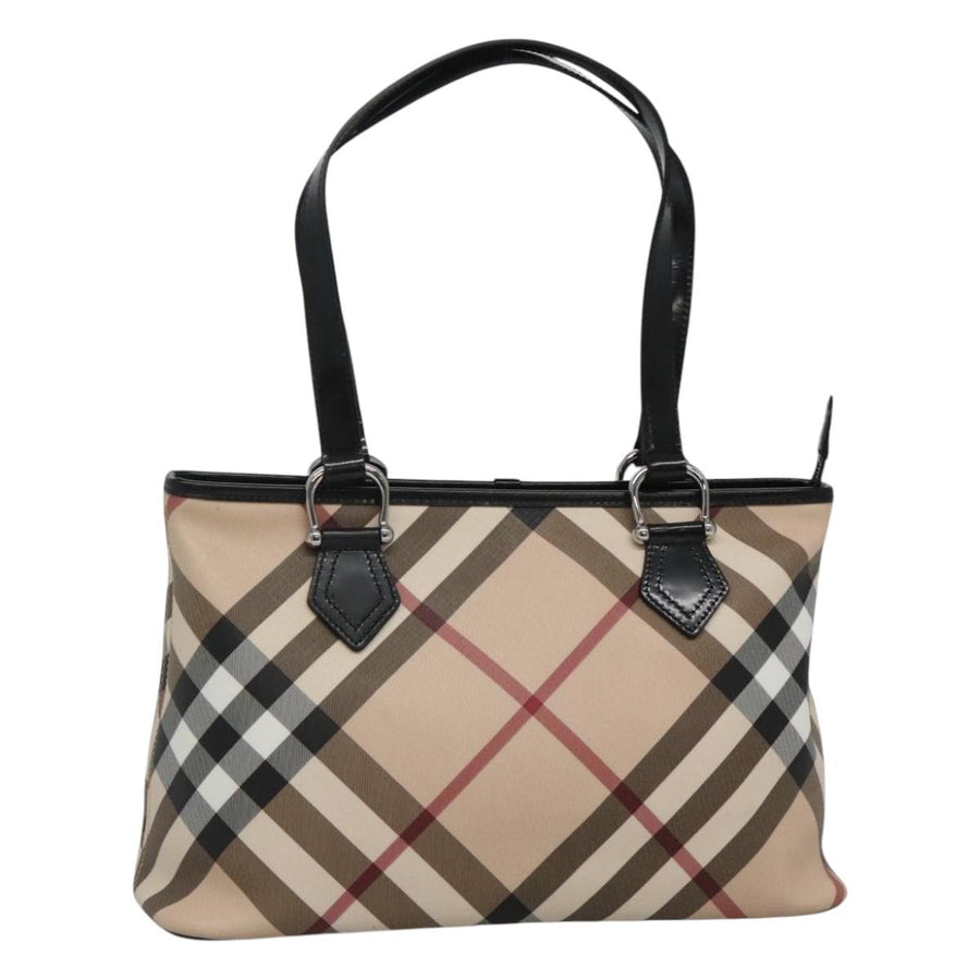 Burberry Nova Check Canvas Tote Bag with Dust Bag