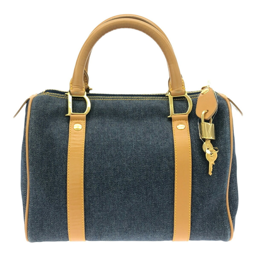 Dior Denim Boston Bag with Padlock Key