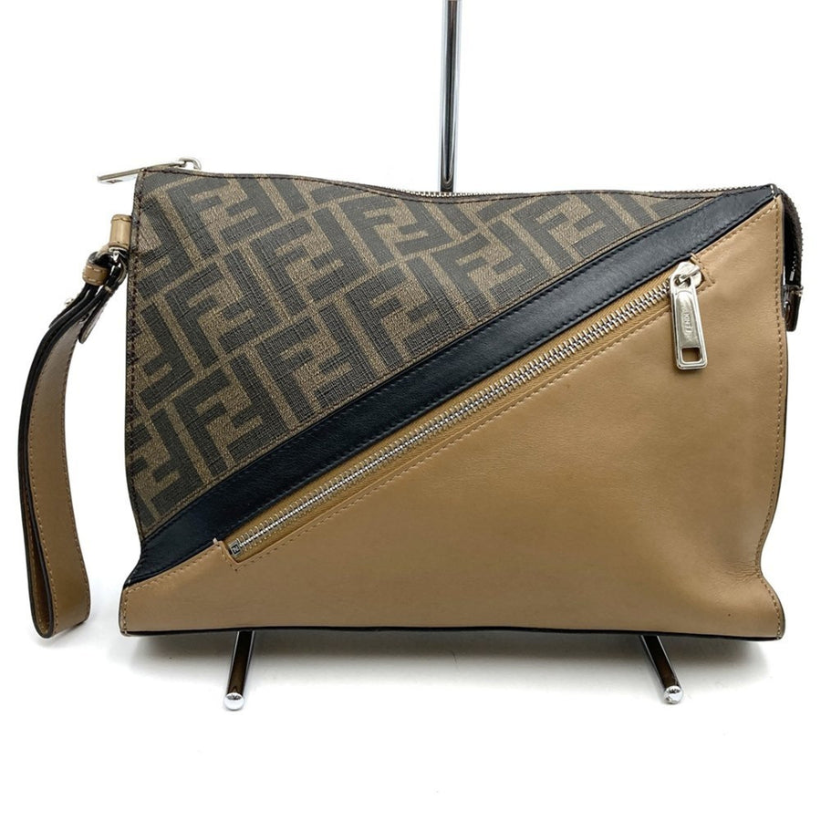 Fendi Zucca Monogram Shoulder Bag with Slight Wear
