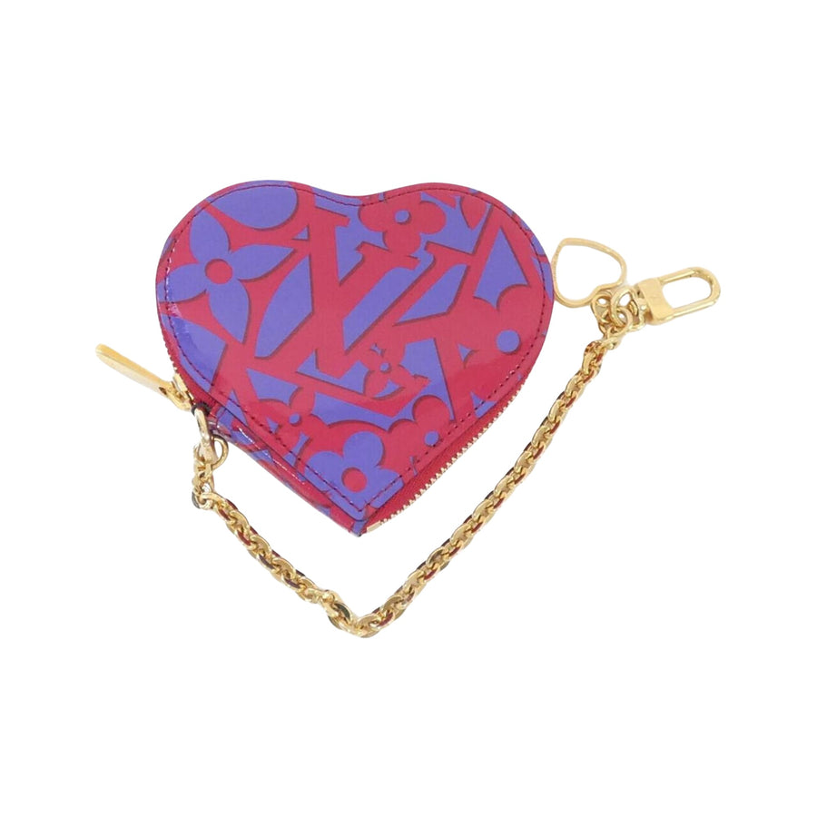 Louis Vuitton Heart Shaped Patent Leather Coin Purse with Dust Bag