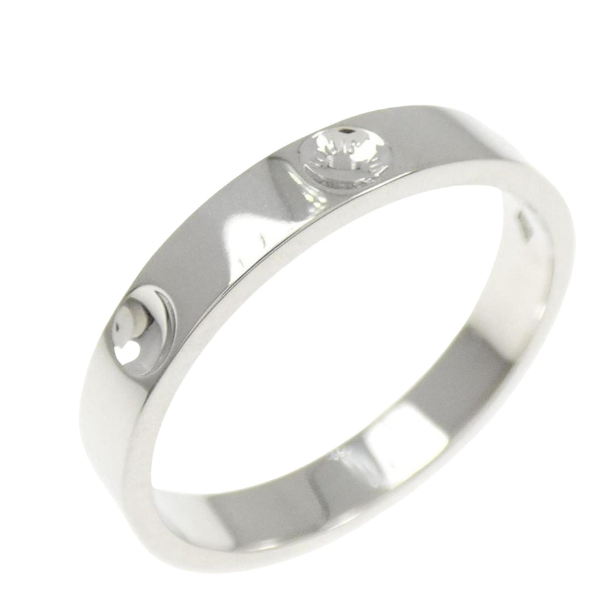 Louis Vuitton Platinum Empreinte Ring with Slight Scratches