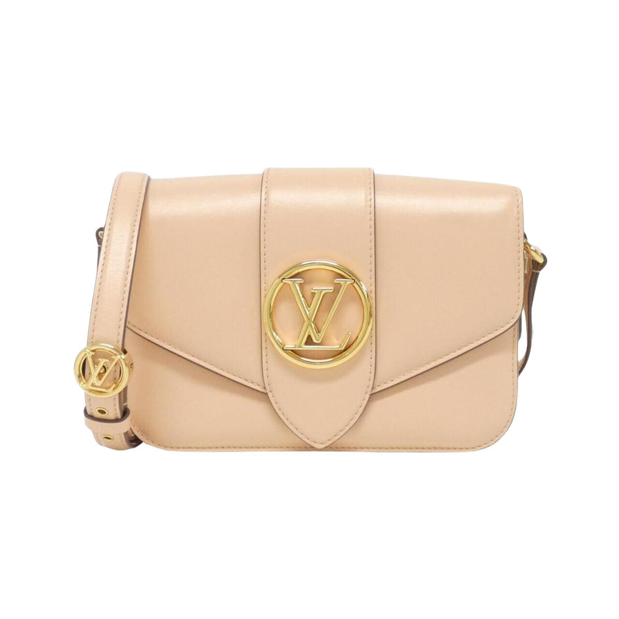 Louis Vuitton Pont Neuf Leather Handbag with Metal Fittings