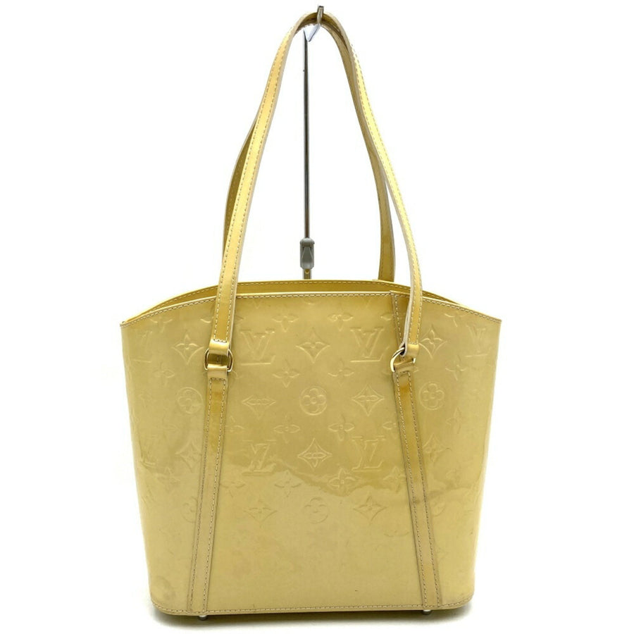 Louis Vuitton Patent Leather Tote Bag with Stain Marks and Scratches
