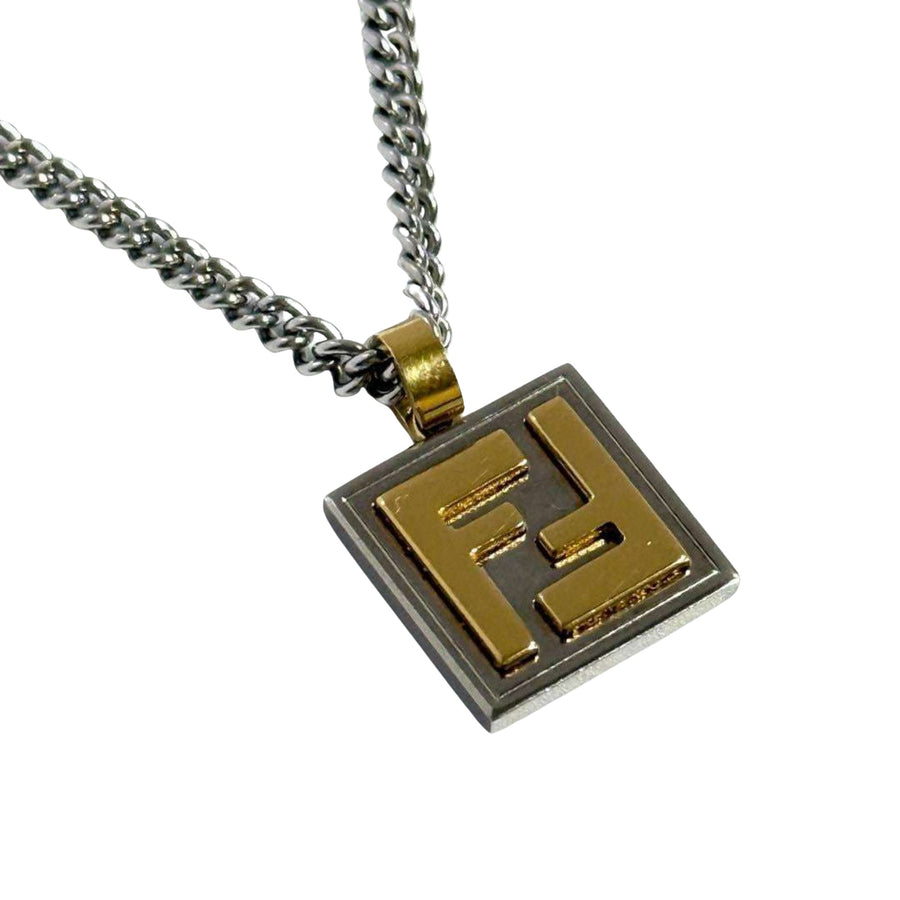 Fendi Metal Necklace with Box and Minor Wear