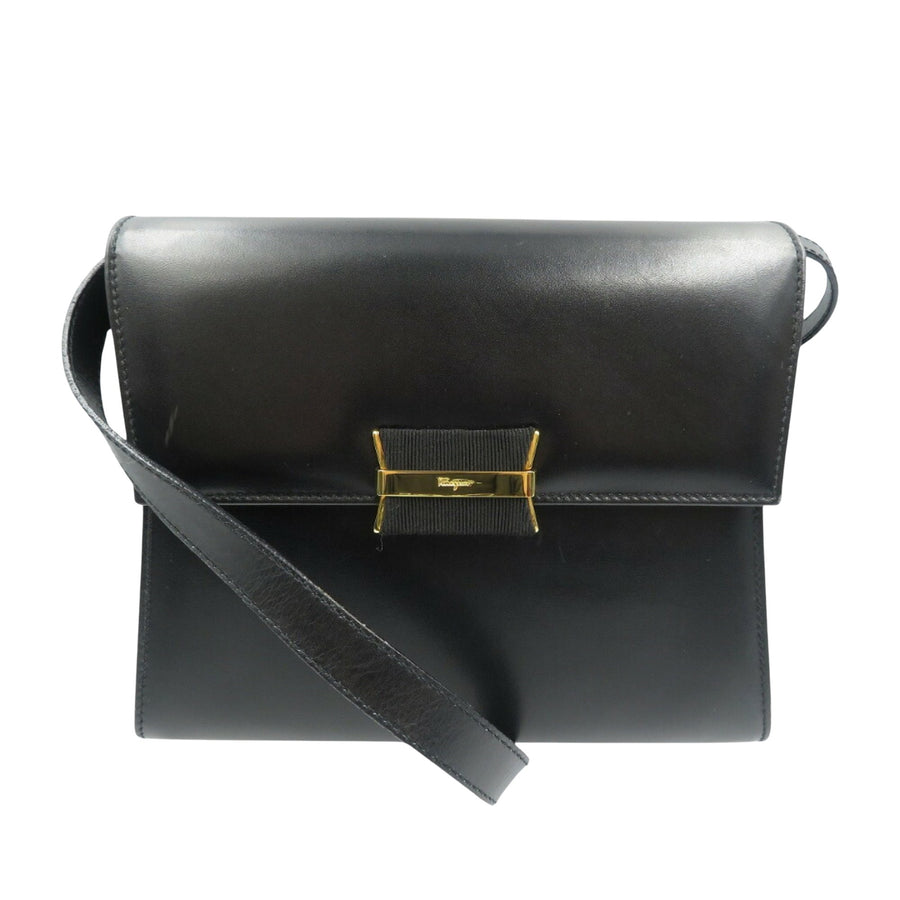 Salvatore Ferragamo Leather Vara Handbag with Box and Dust Bag