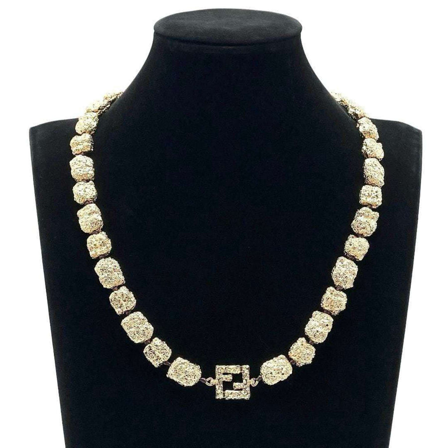 Fendi Elegant Metal Necklace with Dust Bag
