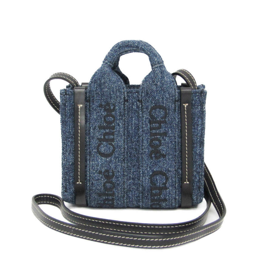 Chloe Denim Woody Crossbody Bag with Box and Dust Bag