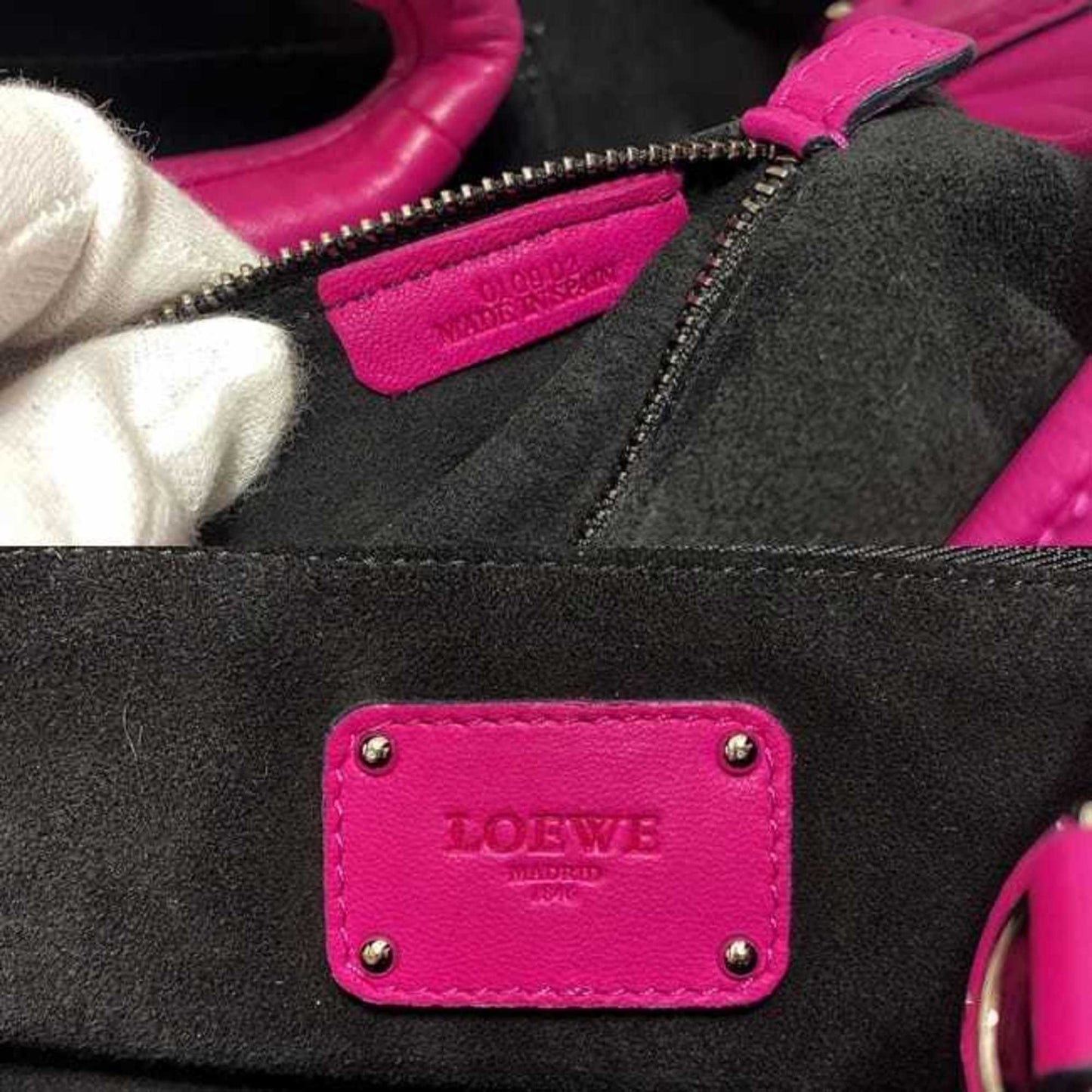 Loewe Pink Leather Handbag