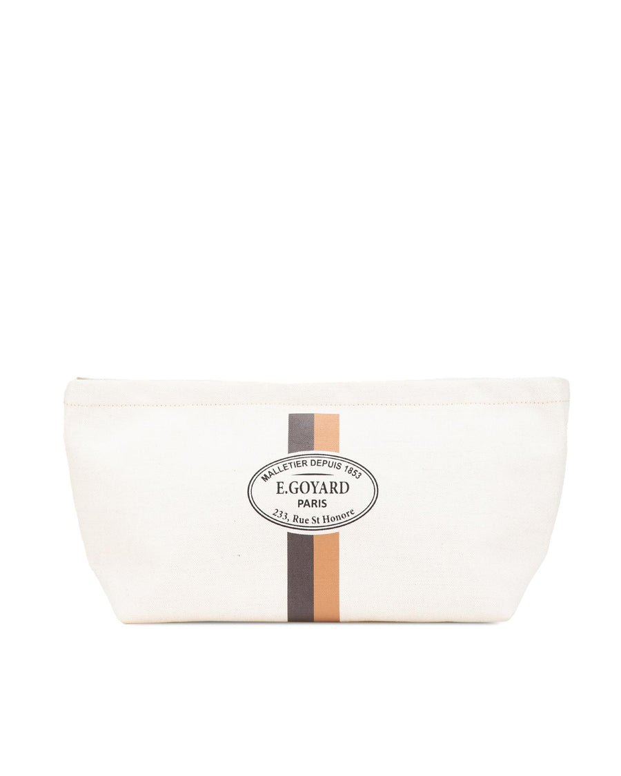 Goyard Canvas Top Zip Necessaire Bag Organizer with Interior Slip Pockets