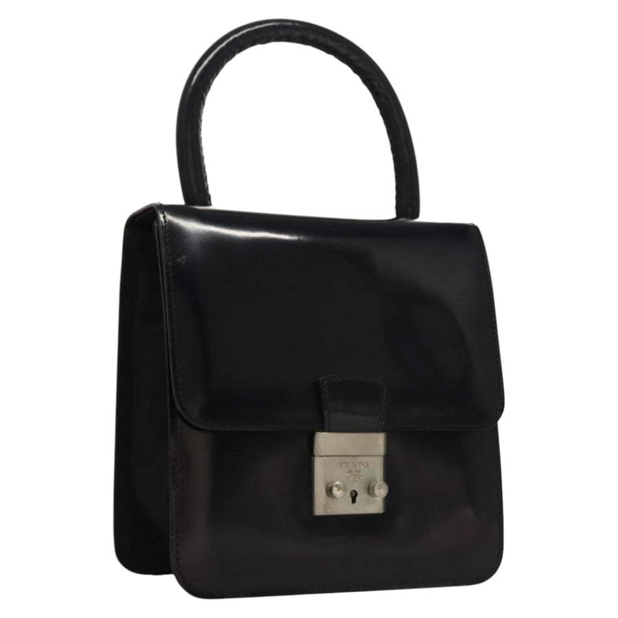 Prada Patent Leather Handbag with Handle Drop and Storage Odor