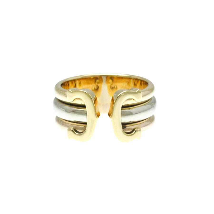 Cartier Yellow Gold 2C C2 Ring in Good Condition