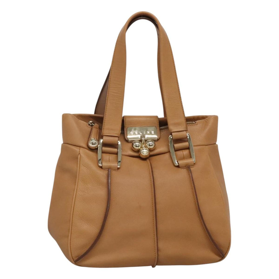 Celine Leather Tote Bag with Handle Drop