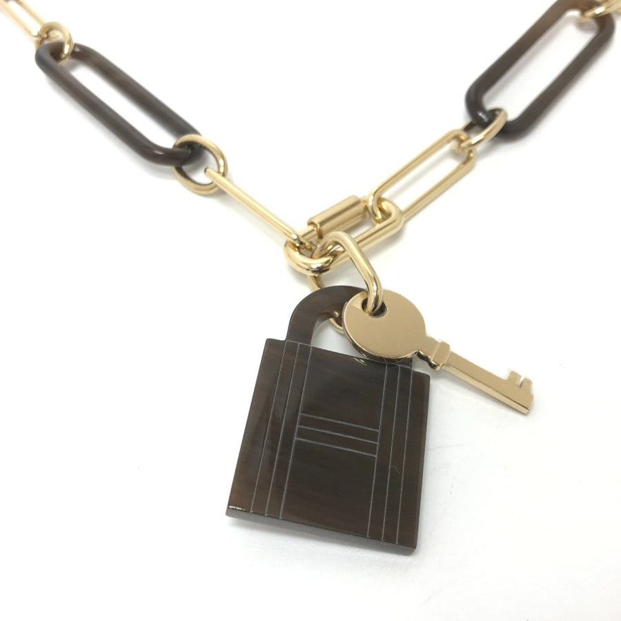 Hermes Gold Plated Amulette Necklace with Box
