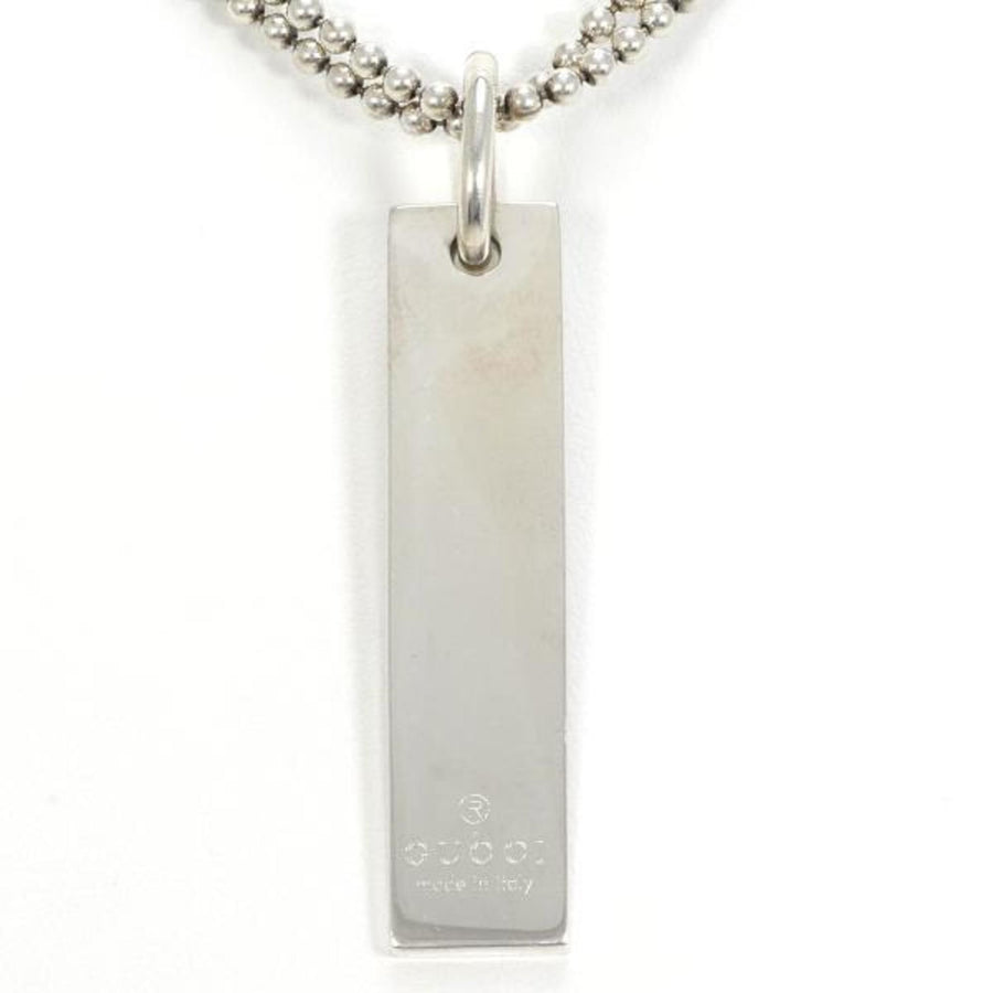 Gucci Silver Material Polished Necklace with Box and Dust Bag