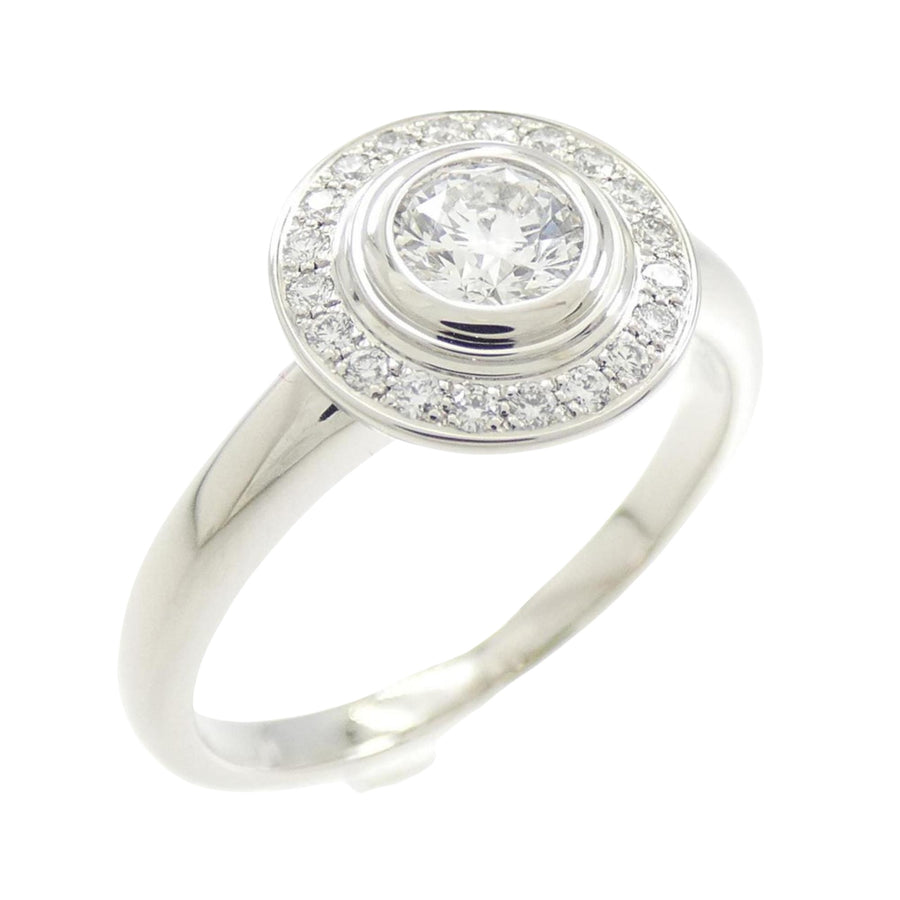 Cartier Platinum Diamond Ring with Certificate and Grading Report