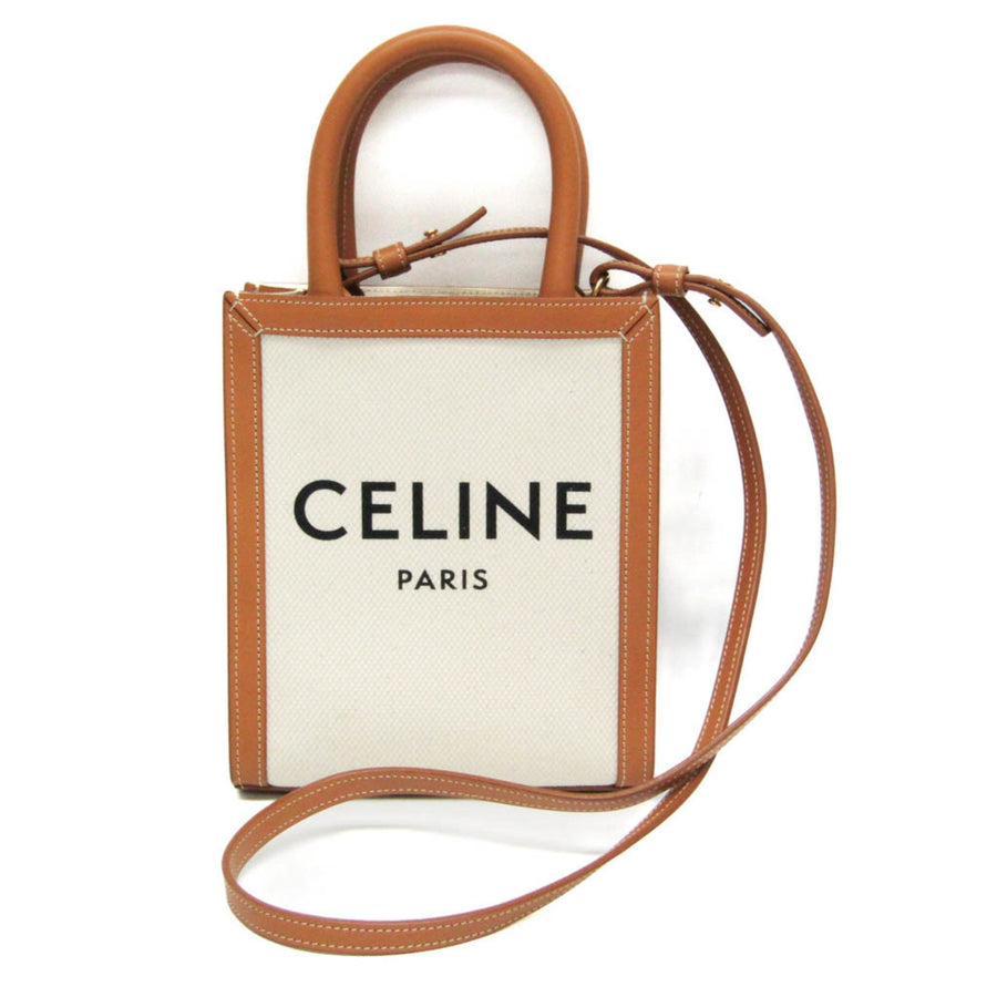 Celine Vertical Cabas Canvas Tote Bag