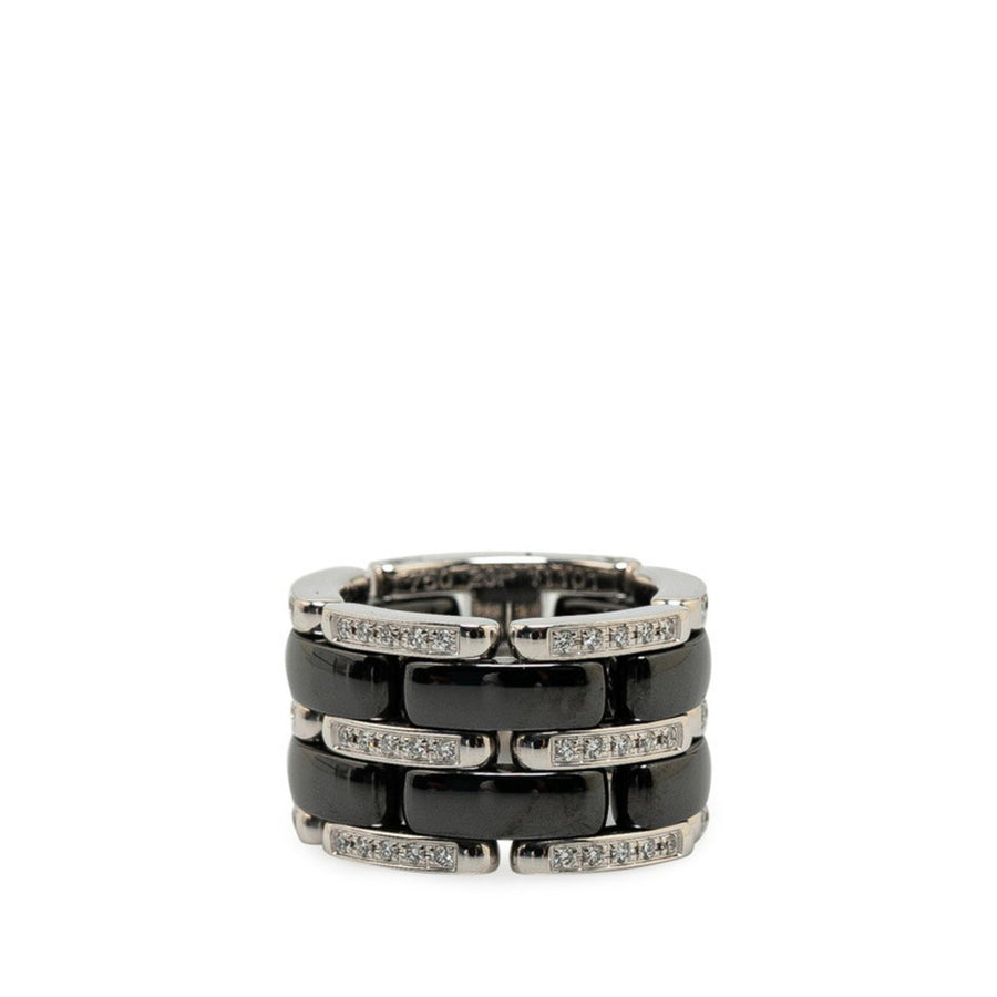 Chanel White Gold Ultra Ring with Box and Dust Bag