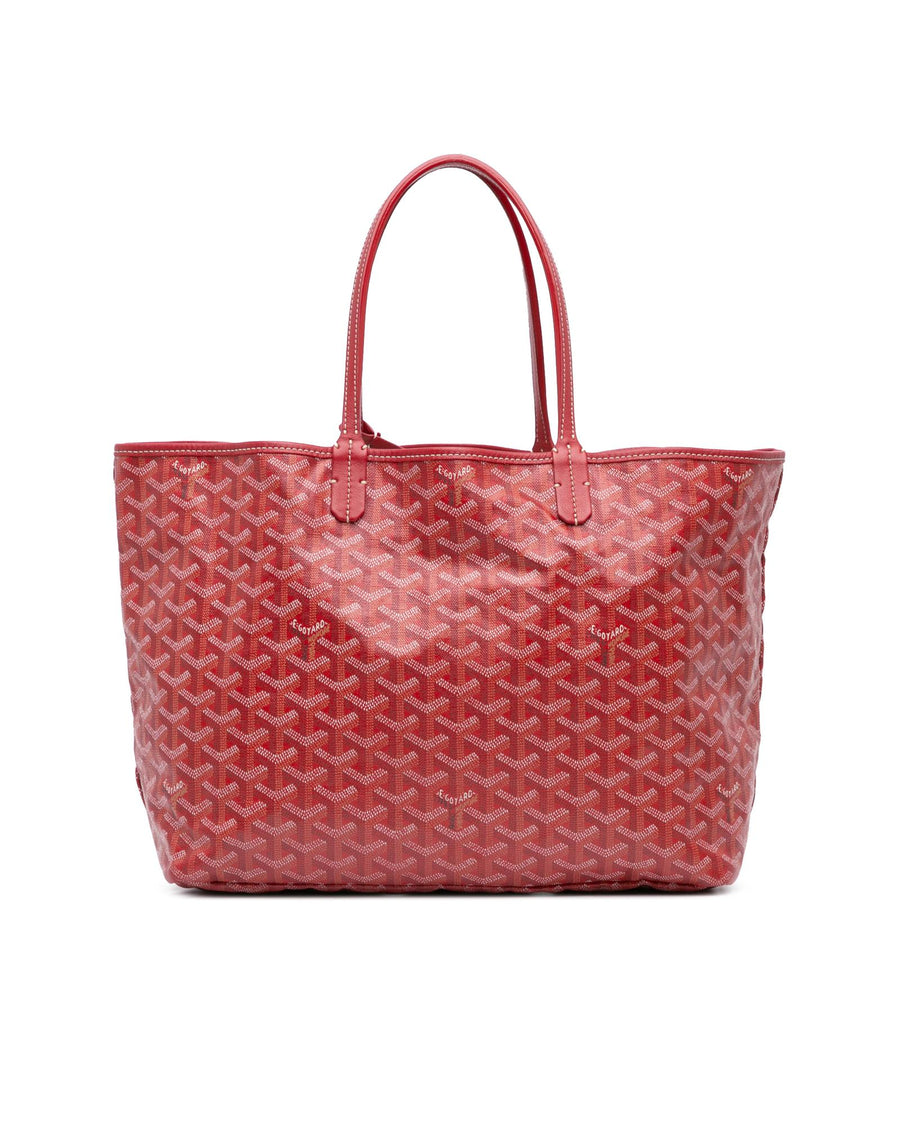 Goyard Coated Canvas Tote with Leather Straps and Interior Pouch