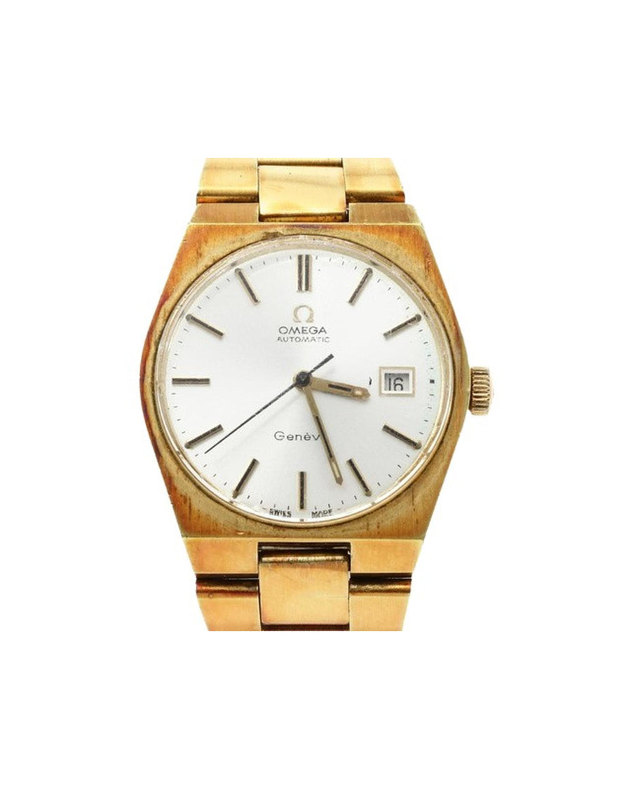 Omega Vintage Omega Automatic Gold Metal Watch