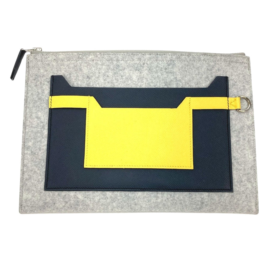 Hermes Leather Handbag with Minor Wear and Stains