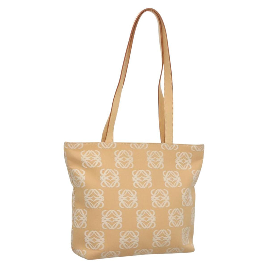 Loewe Canvas Anagram Tote Bag with Handle and Metal Fittings