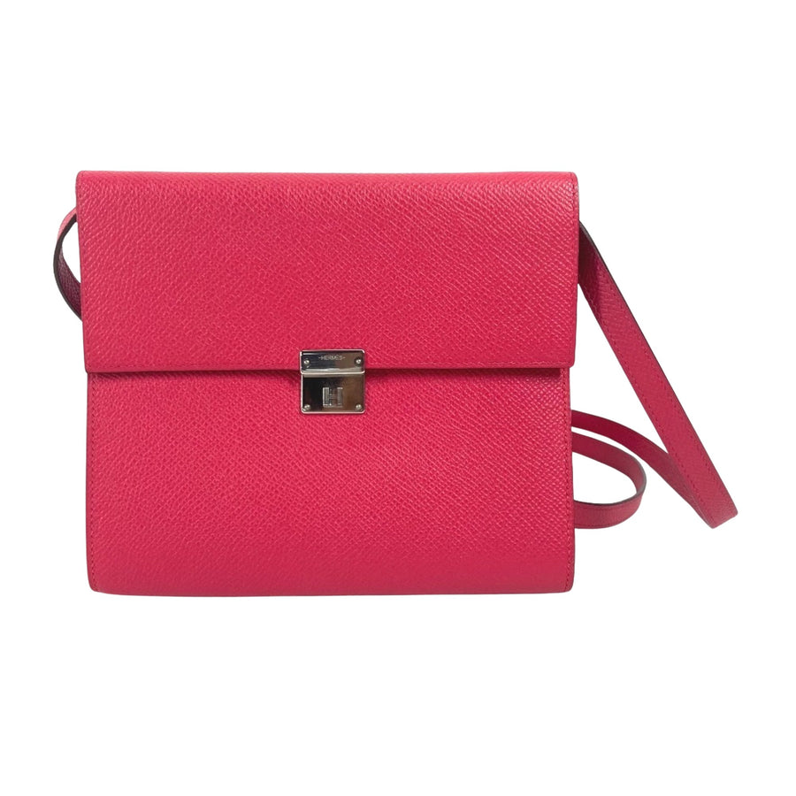 Hermes Leather Clic Bag with Box Good Condition