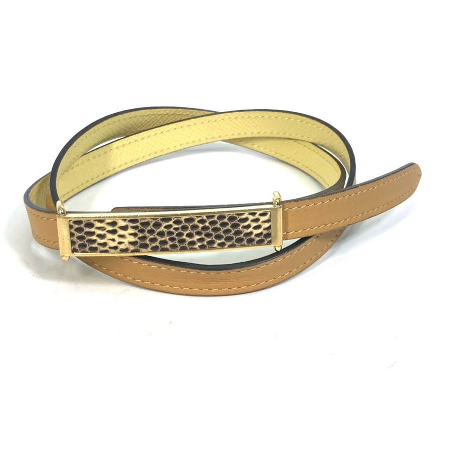 Hermes Leather Belt with Buckle and Loop Detailing