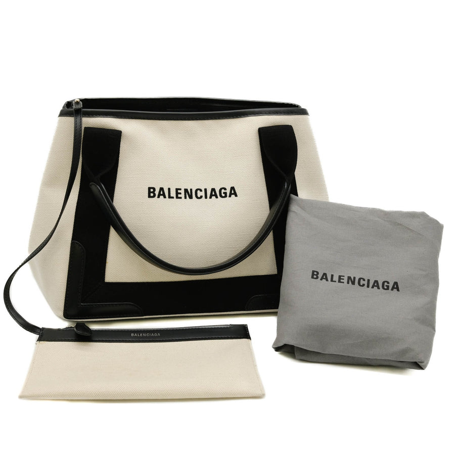 Balenciaga Canvas Cabas Tote with Dust Bag and Pouch