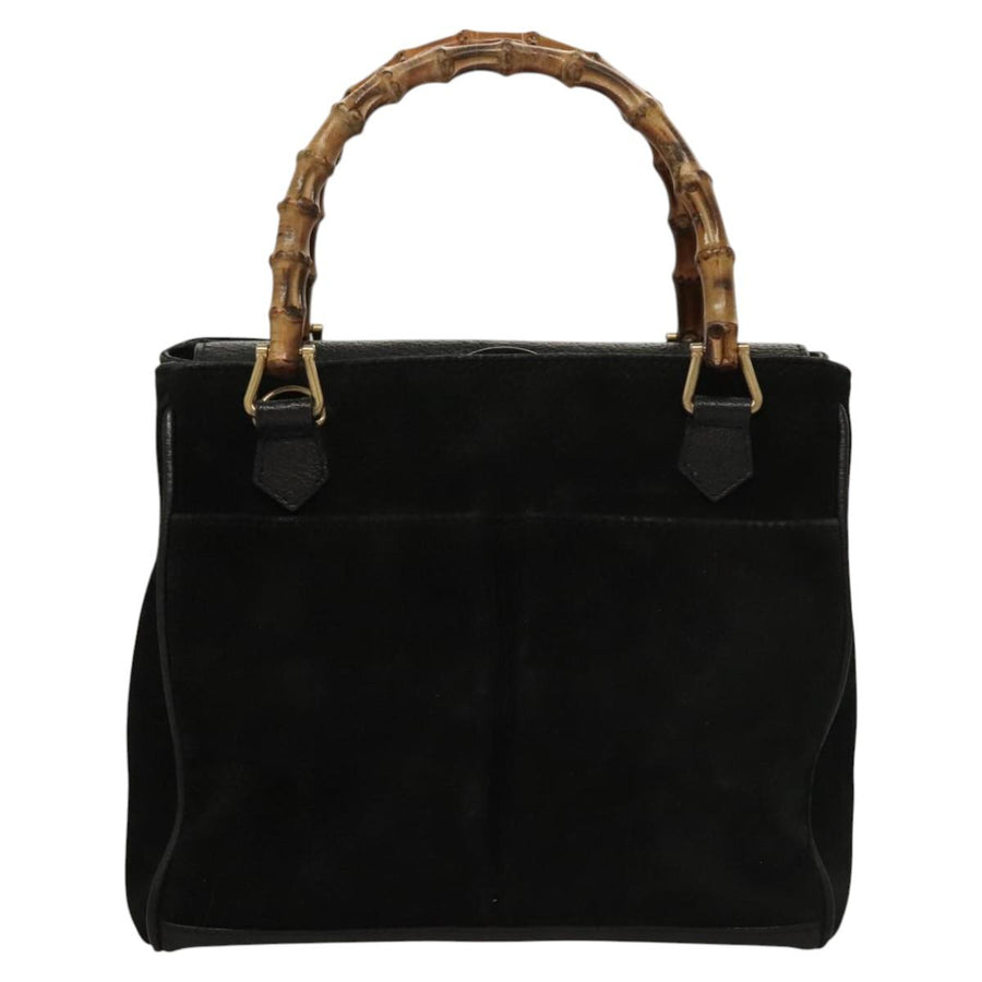 Gucci Bamboo Handle Suede TopHandle Bag