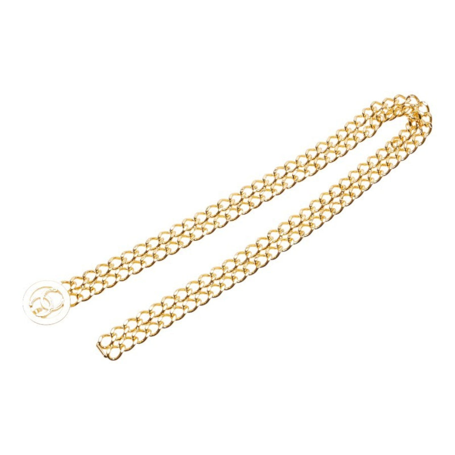 Chanel Coco Mark Gold Plated Necklace with Box