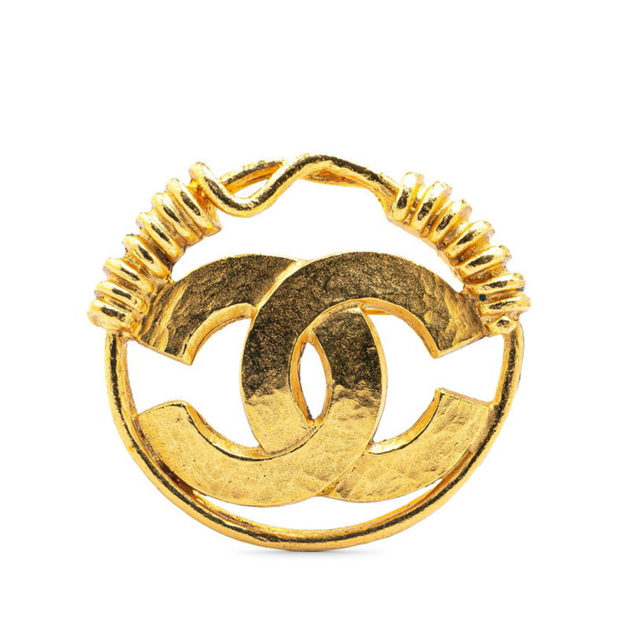 Chanel Coco Mark Gold Plated Brooch