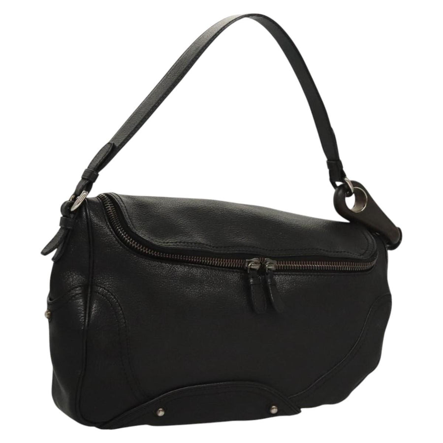 Celine Leather Shoulder Bag with Adjustable Drop and Metal Fittings