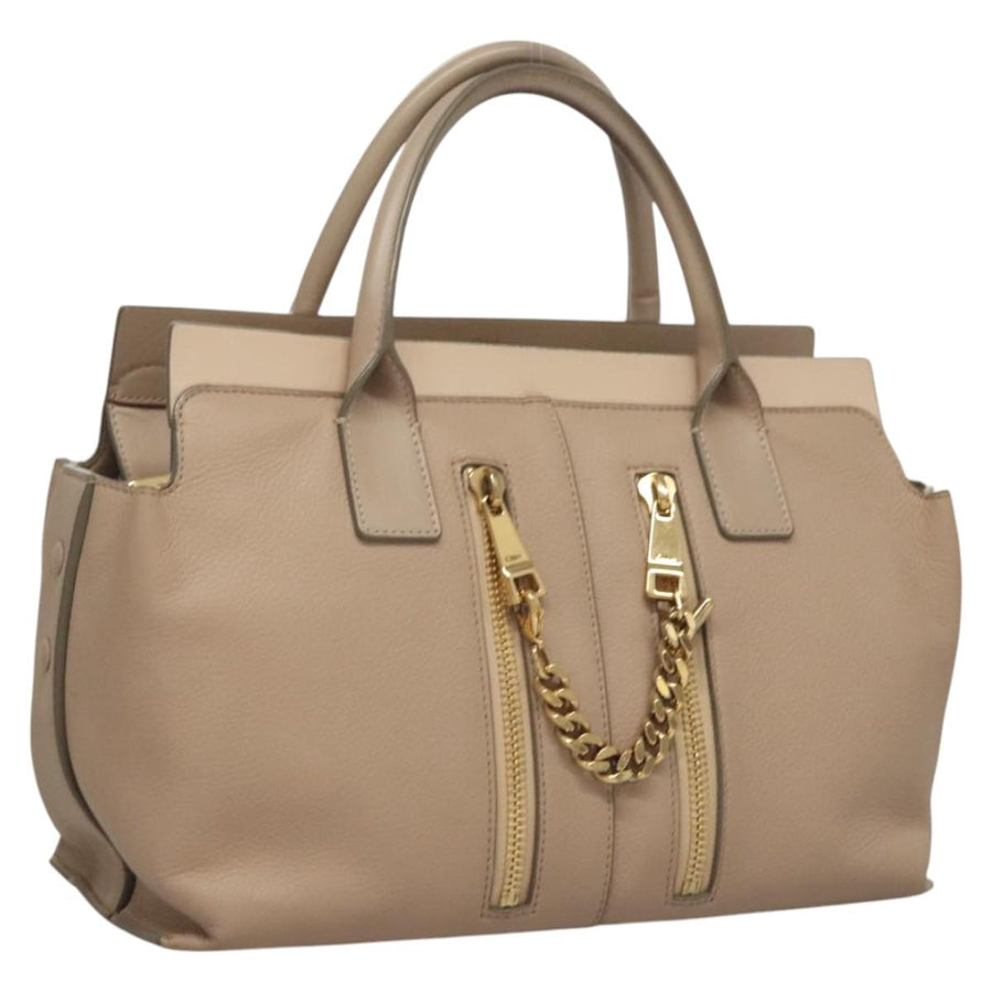 Chloe Leather Tote Bag with Slight Stains and Scratches
