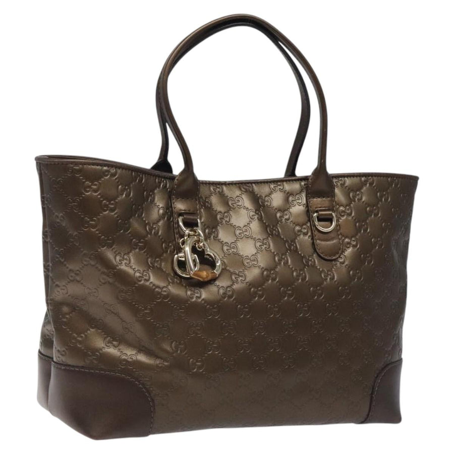 Gucci Bamboo Leather Tote with Dust Bag