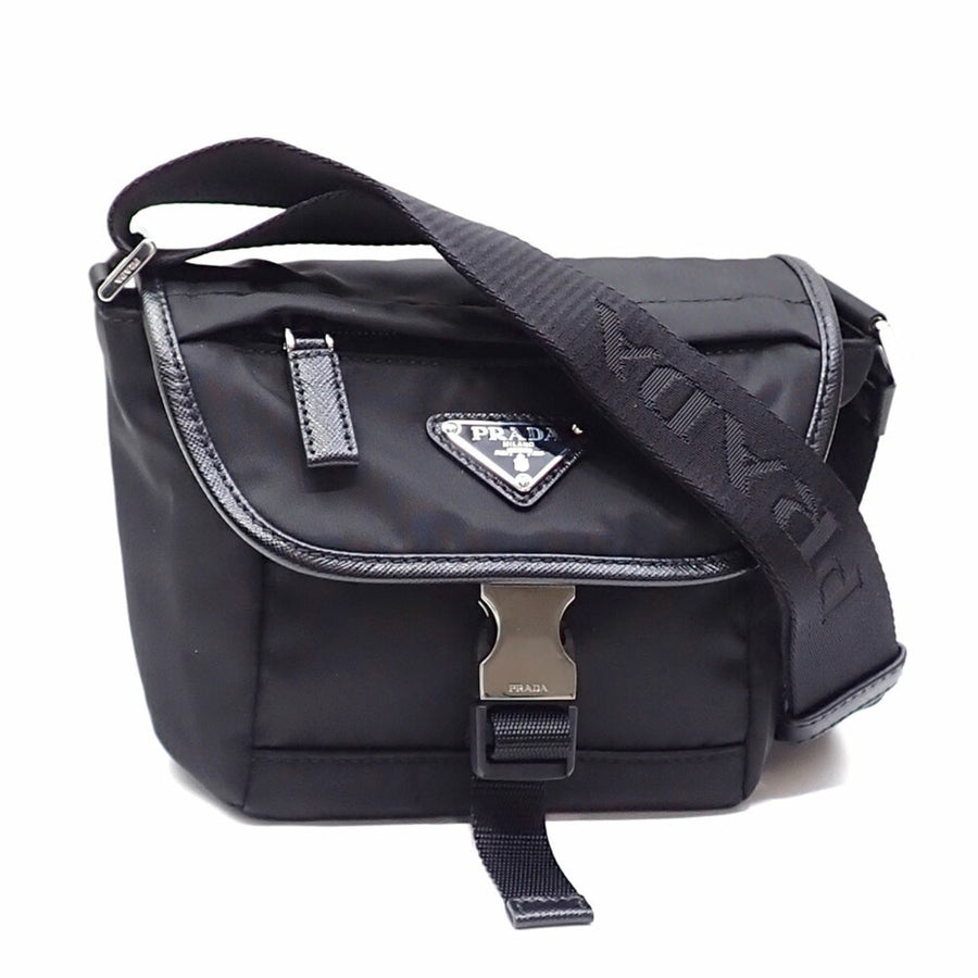 Prada Re-Nylon Synthetic Shoulder Bag with Dust Bag