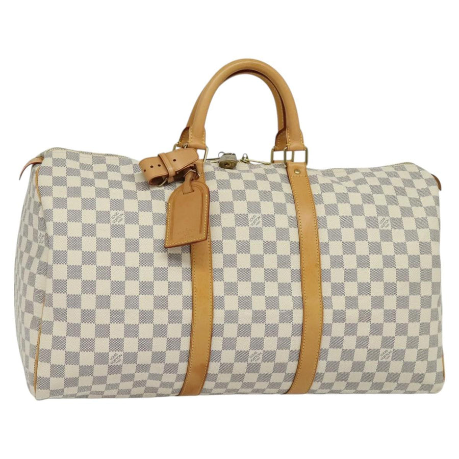 Louis Vuitton Luxury Canvas Travel Bag with Padlock and Key