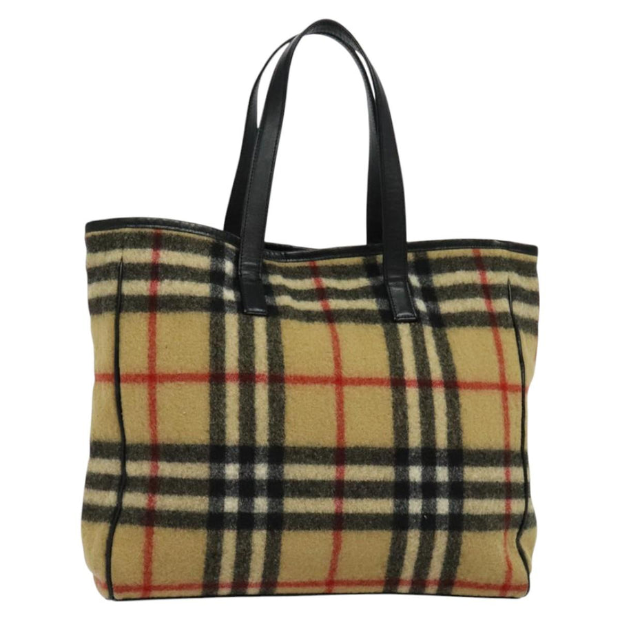 Burberry Burberry Check Wool Tote Bag