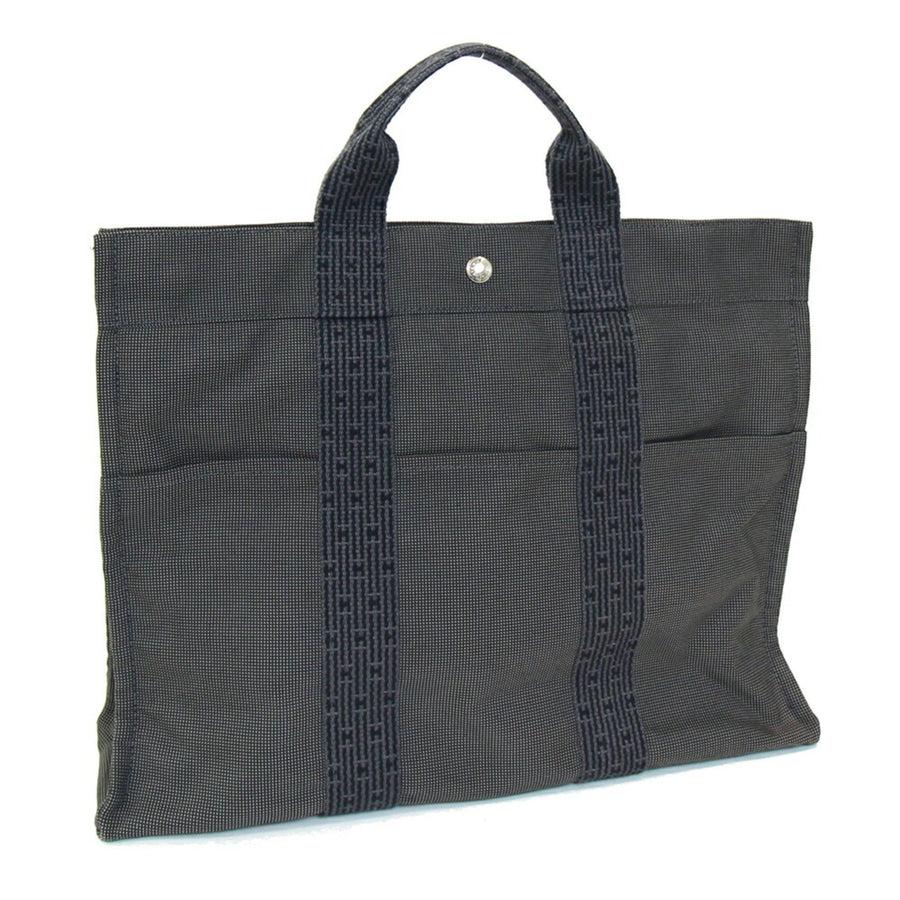 Hermes Canvas Tote Bag with H Pattern