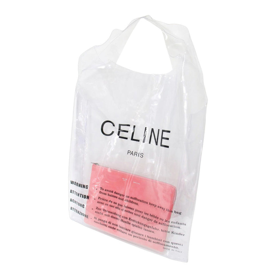 Celine Clear Tote Bag with Pink Pouch
