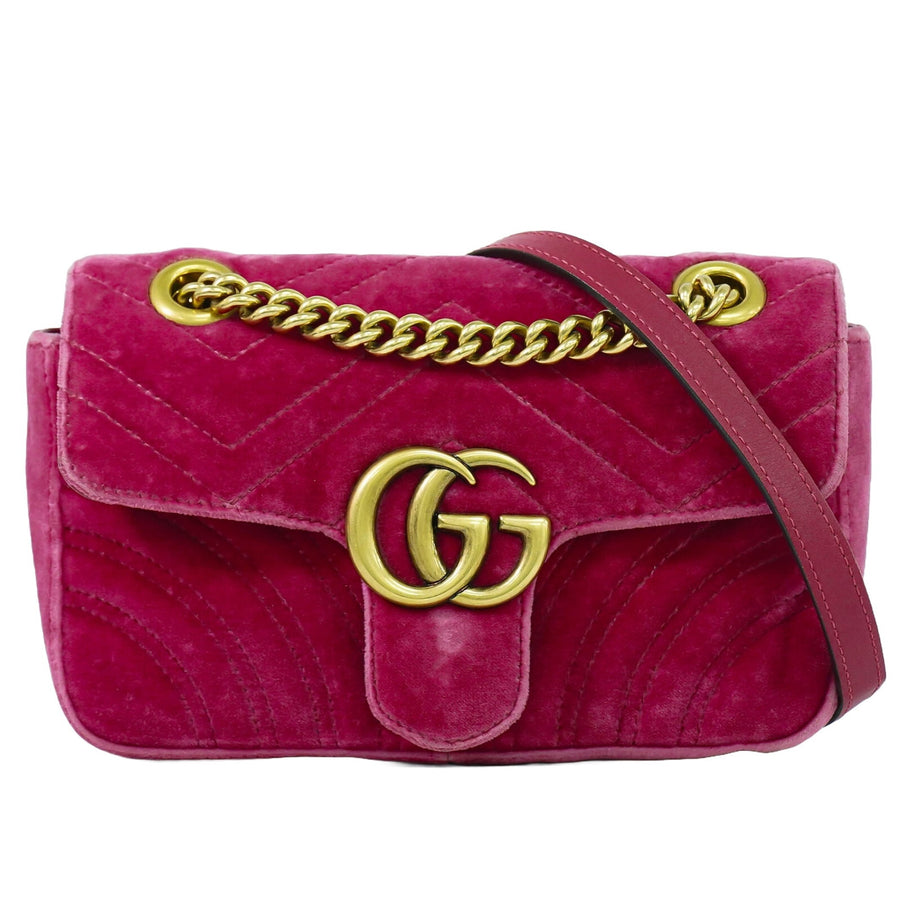 Gucci GG Marmont Mini Velvet Shoulder Bag