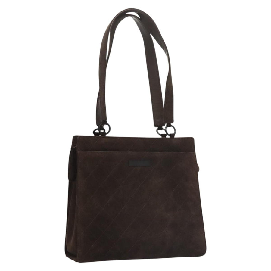 Chanel Suede Quilted Shoulder Bag