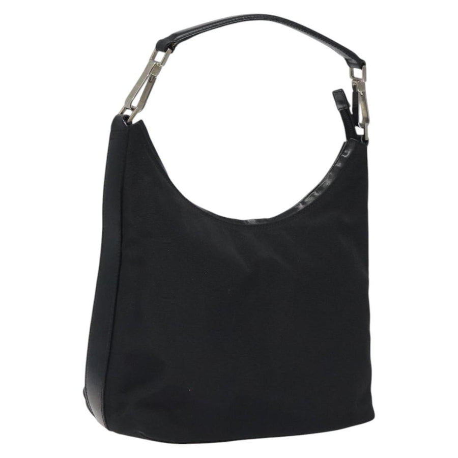 Gucci Black Canvas Hobo Shoulder Bag