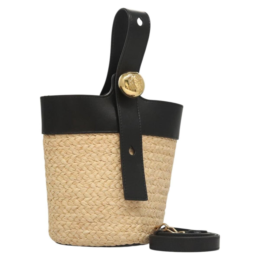 Loewe Wicker Shoulder Bag with Dust Bag and Strap