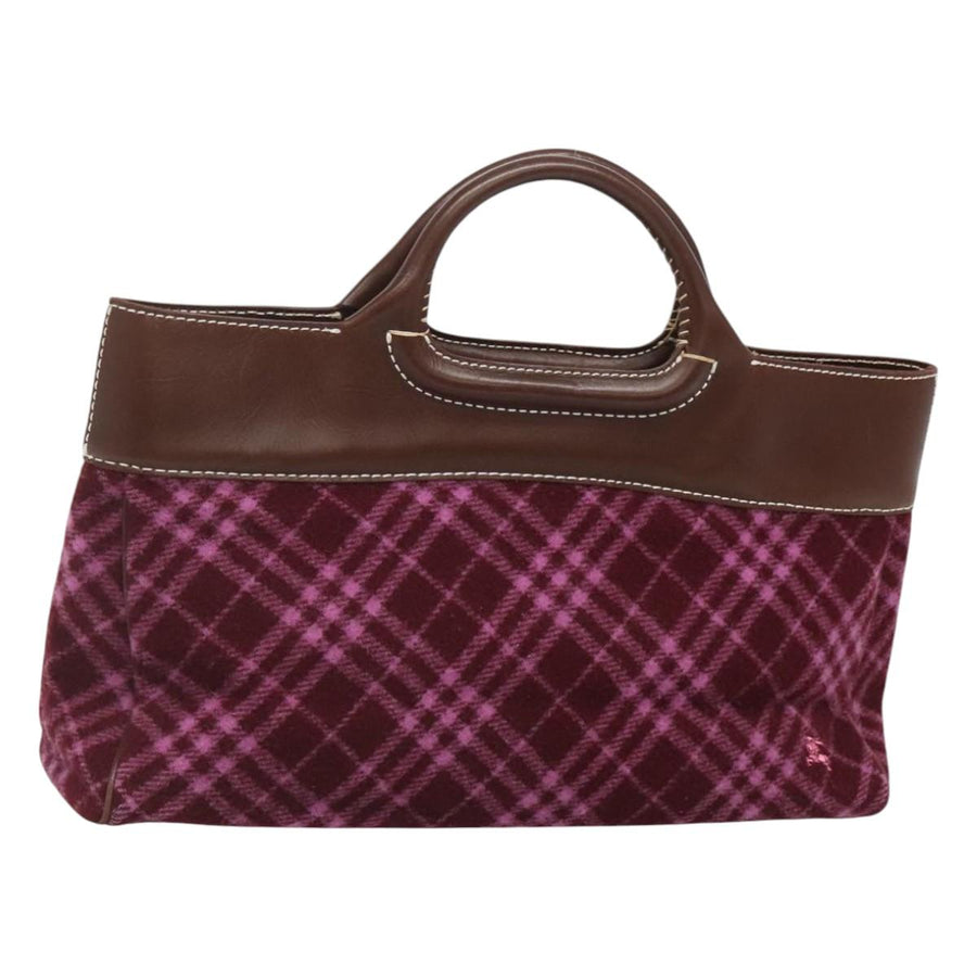 Burberry Nova Check Wool Tote Bag with Handle Drop