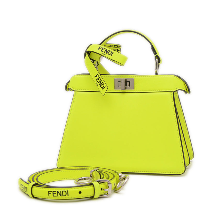 Fendi Peekaboo Leather Bag with Dust Bag and Rain Cover