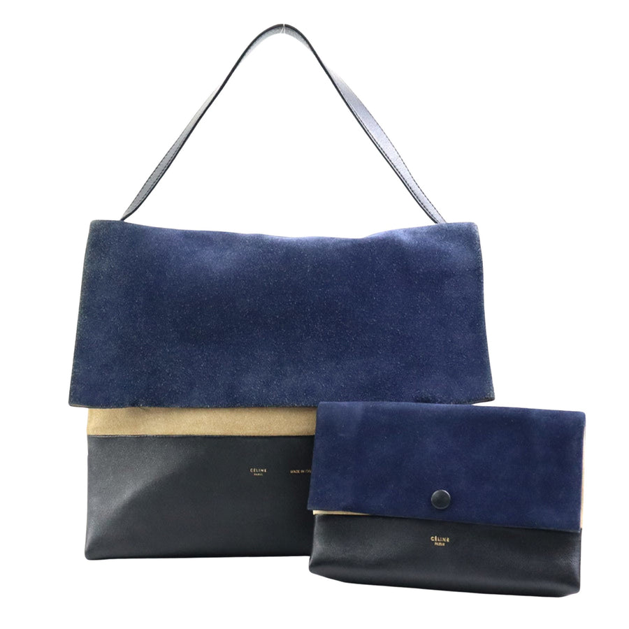 Celine Suede Shoulder Bag with Dust Bag and Pouch