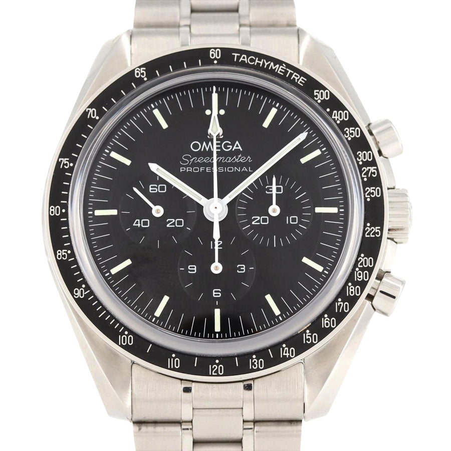 Omega Steel Speedmaster Watch with Inner and Outer Box