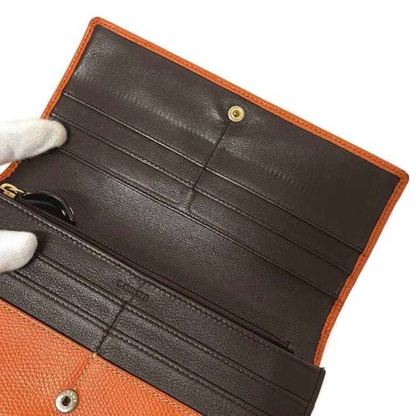 Loewe Orange Leather Wallet